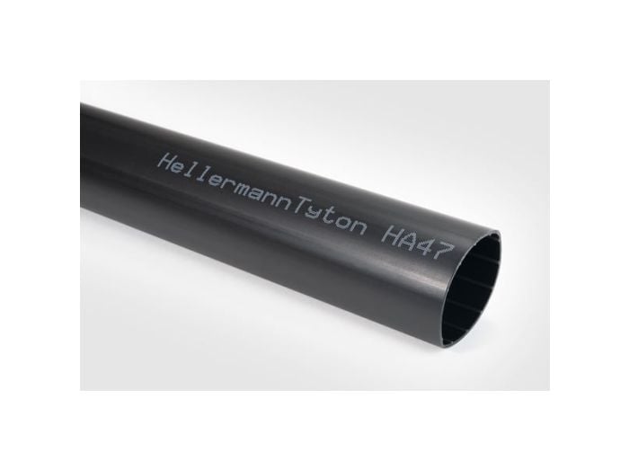 HellermannTyton 321-50010 | Heat Shrink Tubing, 4ft. Long Stick, Thick Wall Adhesive Lined, Up to 3.5:1, 1/2", 13/4 dia, PO, Black