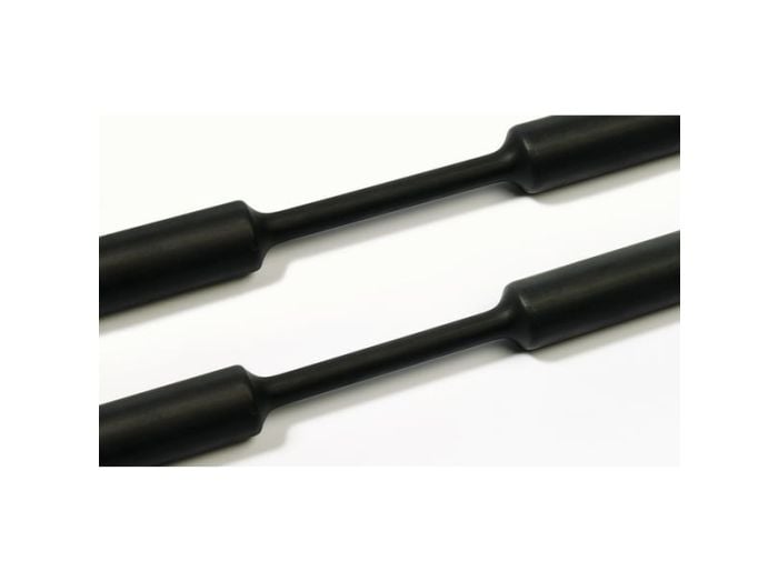 HellermannTyton 333-41512 | Heat Shrink Tubing, 4ft. Long Stick, 3:1 Shrink Ratio, 1/2", 12.7/4.0 Dia, PO, Black, 10/pkg