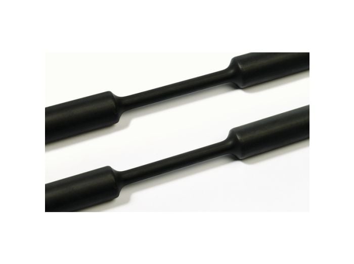 HellermannTyton 333-41513 | Heat Shrink Tubing, 4ft. Long Stick, 3:1 Shrink Ratio, 3/4", 19.1/6.0 Dia, PO, Black, 5/pkg