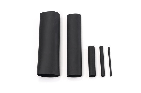 HellermannTyton 380-03001 | Heat Shrink Tubing, 3:1 Basic Kit, assorted Dia & lengths, PO Black, 220 pcs/pkg