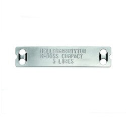 HellermannTyton 544-80202 | M-Boss Marker, 3.54" W x 0.78" H, Stainless Steel, Silver, 500/Box