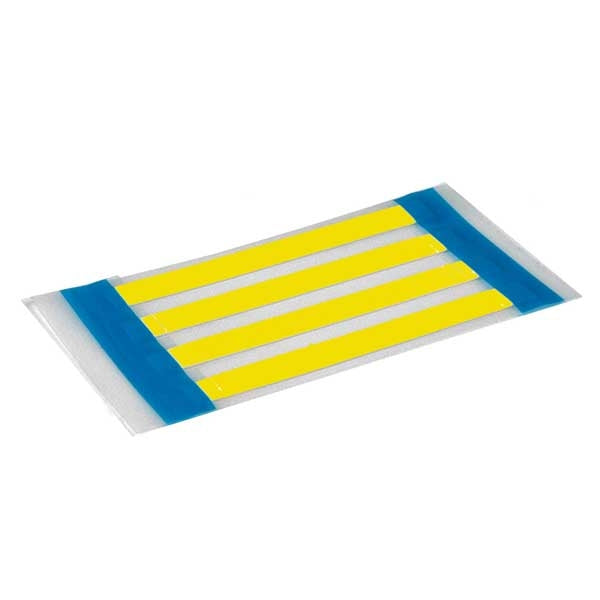 HellermannTyton 553-50077 | Heat Shrink Labels, Single-Sided, 2-Slit, 0.125" (3.17 mm), PO-X, Yellow, 3000/Box