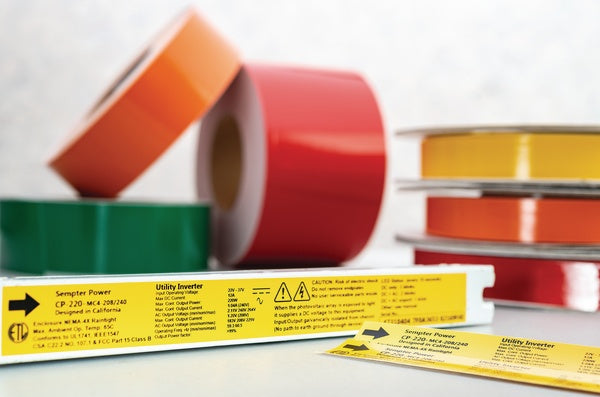 HellermannTyton 558-00502 | Adhesive Labels, Solid Color Continuous Roll, 2.0" X 250', Uvstable Pet, Red, 250Ft/Roll