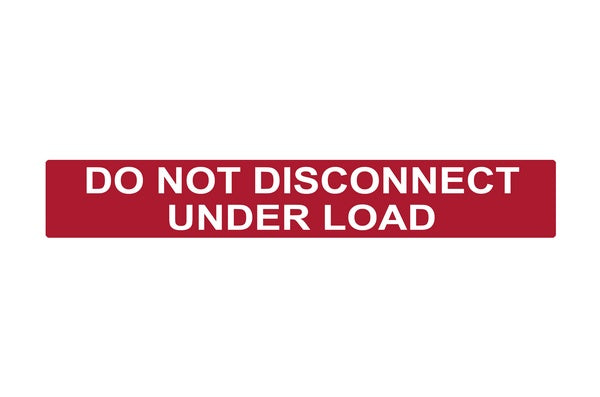HellermannTyton 596-00244 | Solar Label, Reflective, 2017 Code, DO NOT DISCONNECT UNDER LOAD, 6.5" x 1.0", VL, Red, 50/pkg