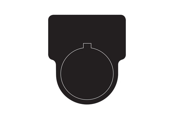 HellermannTyton 596-00407 | Foam Nameplate, 1.2" X 1.5" Button Label With .88" Hole, Pet, Black, 250/Roll