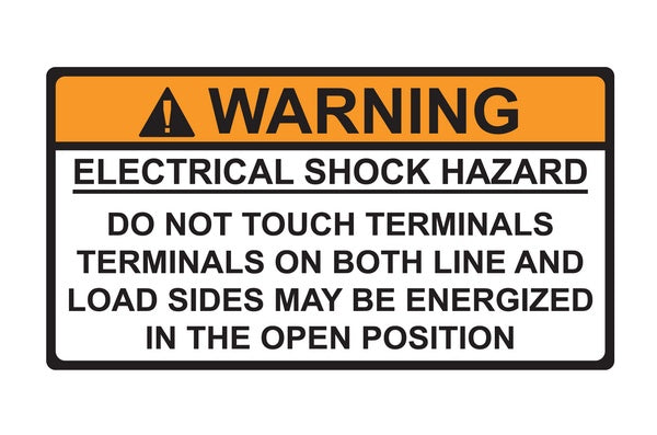 HellermannTyton 596-00497 | Solar Label, Warning Electrical Shock Hazard, 3.75" X 2.0", Vl, Orange/White, 50/Roll