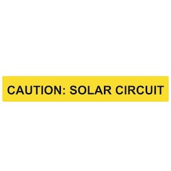 HellermannTyton 596-00615 | Solar Label, Reflective, Caution Solar Circuit, 6.5" X 1.0", Vl, Yellow, 50/Roll