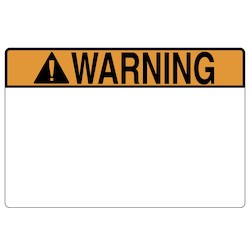 HellermannTyton 596-00622 | Pre-Printed Header Label, Warning, 3.0" X 2.0", Pet, Orange, 250/Roll