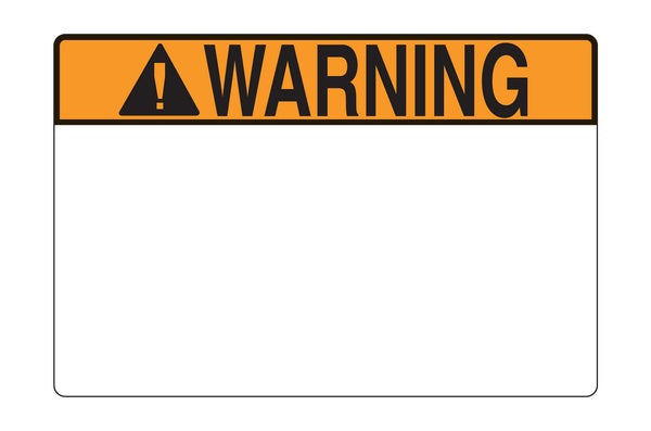HellermannTyton 596-00622 | Pre-Printed Header Label, Warning, 3.0" X 2.0", Pet, Orange, 250/Roll