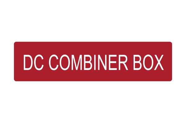 HellermannTyton 596-00746 | Solar Label, DC COMBINER BOX, 4.0" x 1.0", VL, Red, 10/pkg