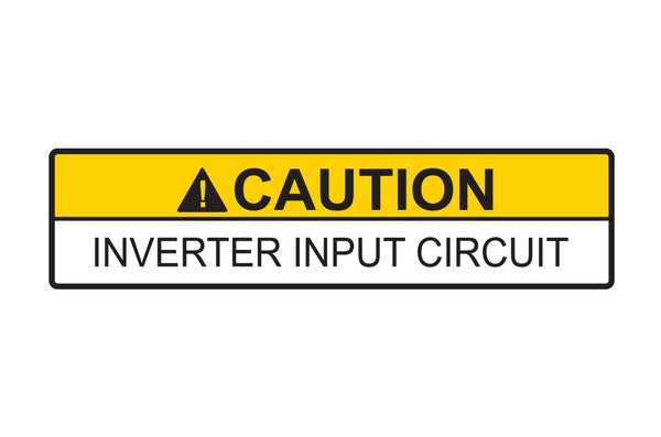 HellermannTyton 596-00750 | Solar Label, Caution Inverter Output Circuit, 4.0" X 1.0", Vl, Yellow, 50/Roll