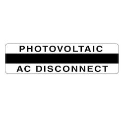 HellermannTyton 596-00857 | Metal Solar Placard, Engravable, Photovoltaic Ac Disconnect, 3.75"X1.0", Aa, Black, 5/Pkg