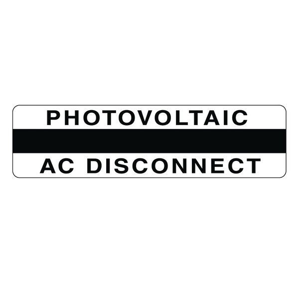 HellermannTyton 596-00857 | Metal Solar Placard, Engravable, Photovoltaic Ac Disconnect, 3.75"X1.0", Aa, Black, 5/Pkg