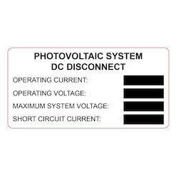 HellermannTyton 596-00865 | Metal Solar Placard, Engravable, DC Rating Label, 4.0" x 2.0", AL, Black, 5/pkg