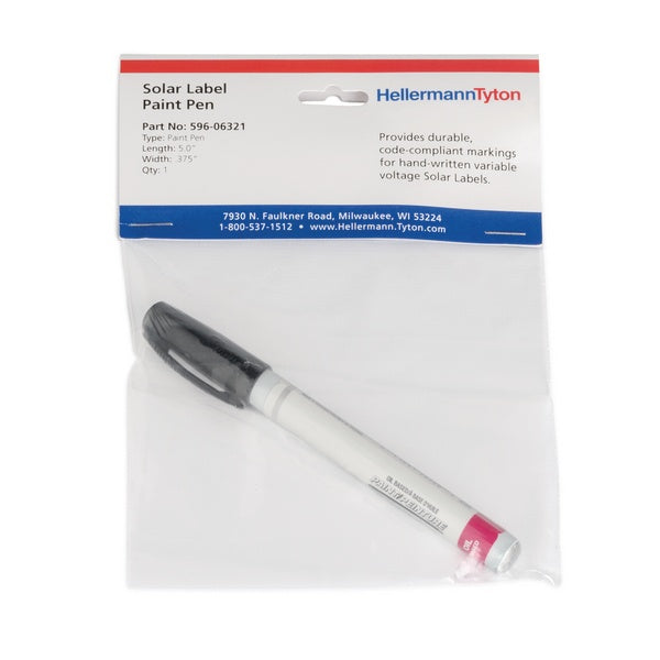 HellermannTyton 596-06321 | Paint Pen, Black, 1/Pkg