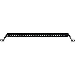 HellermannTyton CMB3 | Cable Management Bar, 0U, Steel, Black, 1/bag