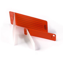 HellermannTyton CT1503X2 | Self-Laminating Tag, Generic Write-On, Blank Lines, 4.0" X 1.5", Orange, 25/Pkg