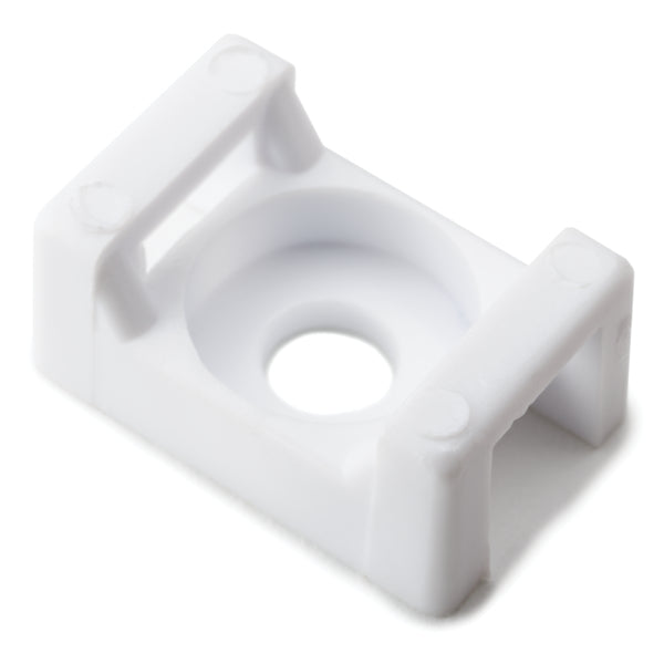 HellermannTyton CTM010M4 | Cable Tie Anchor Mount, 0.58" X .37", 0.15" Hole Dia, 0.2" Max Tie Width, Pa66, White, 1000/Pkg