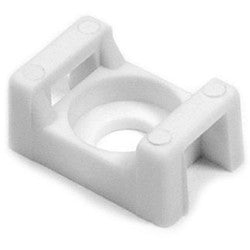 HellermannTyton CTM310C2 | Cable Tie Anchor Mount, 0.86" X .61", 0.2" Hole Dia, 0.31" Max Tie Width, Pa66, White, 100/Pkg