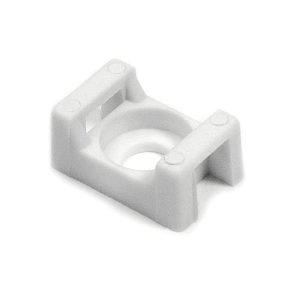 HellermannTyton CTM310C2 | Cable Tie Anchor Mount, 0.86" X .61", 0.2" Hole Dia, 0.31" Max Tie Width, Pa66, White, 100/Pkg
