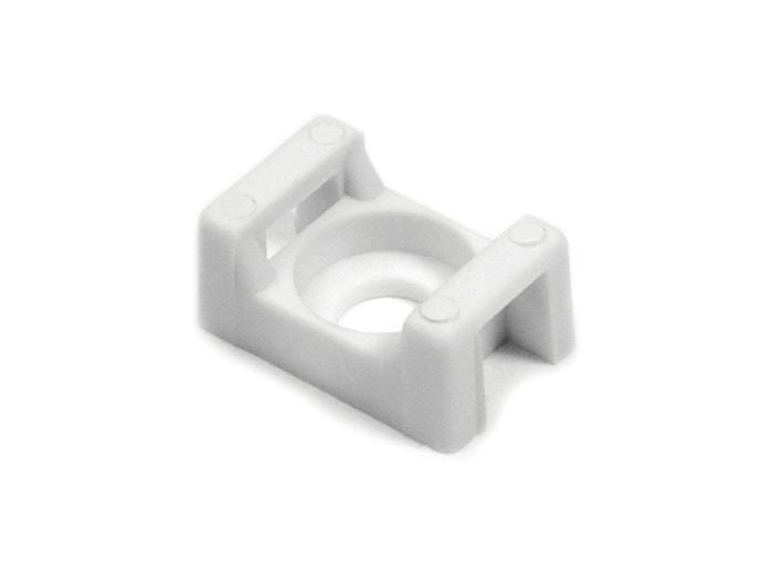 HellermannTyton CTM310M4 | Cable Tie Anchor Mount, .86" x .61", .2" Hole Dia, .31" Max Tie Width, PA66, White, 1000/pkg