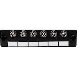 HellermannTyton FAP6MMST | Fiber Adapter Panel Preloaded with 6 ST MM, 1/pkg