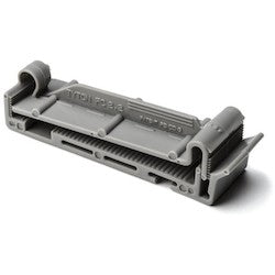 HellermannTyton FC2.2H4 | Flat Ribbon Clamp, 2.2" Max Cable Width, 0.156" Hole Dia, Pa66, Gray, 500/Pkg