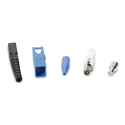 HellermannTyton FCSCSM | Connector, Fiber Optic SC Single-mode 900um, 2mm, 3mm (Blue) Simplex-Epoxy and Polish