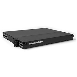HellermannTyton FERM1U | Rack Mount Fiber Enclosure-Unloaded, Accepts 3 LGX Adapter Panels, 1U, Black, 1/pkg