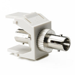HellermannTyton FIBERINSERT-FW | ST Fiber Module, Office White, 1/pkg
