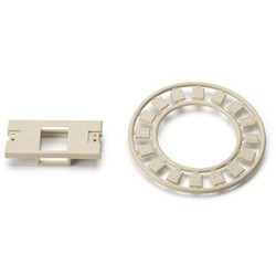 HellermannTyton FPMIFS-I | Modular Faceplate Single Insert With Icons, ABS, Ivory, 3/pkg