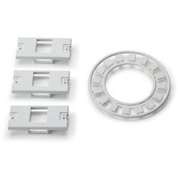 HellermannTyton FPMIFS-W | Modular Faceplate Single Insert With Icons, ABS, White, 3/pkg
