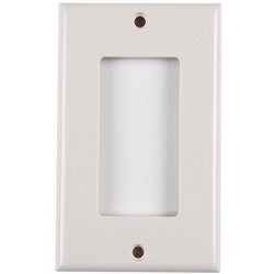 HellermannTyton FPR-FW | Rectangular Decorator Faceplate, ABS 94V-0, Office White