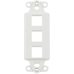 HellermannTyton FPRMF3-W | Rectangular Decorator 3 Port Mounting Frame, ABS 94V-0, White, 1/pkg