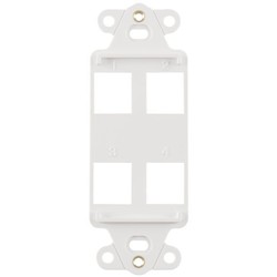 HellermannTyton FPRMF4-W | Rectangular Decorator 4 Port Mounting Frame, ABS 94V-0, White, 1/pkg
