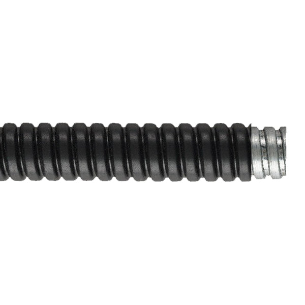 HellermannTyton FSU20B-25M | Helaguard Spiral Metallic Conduit, Extra Flexible, 0.50" (20Mm) Dia, Gs/Pvc, Black, 82Ft/Reel
