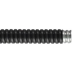 HellermannTyton FSU20B-25M | Helaguard Spiral Metallic Conduit, Extra Flexible, 0.50" (20Mm) Dia, Gs/Pvc, Black, 82Ft/Reel