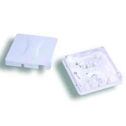 HellermannTyton FWO-E | Fiber Wall Outlet, No Adapter or Pigtail Included, ABS, White