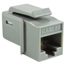 HellermannTyton GSTJ6AU-GY | GST Category 6A UTP Modular Keystone Jack, Plenum Rated, Gray, 1/bag