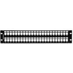 HellermannTyton GSTPP-2U48SC | GST Modular Patch Panel 48 Port, 2U, Steel, Black, 1/box