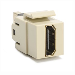HellermannTyton HDMI-I | HDMI Coupler Module, Ivory, 1/bag
