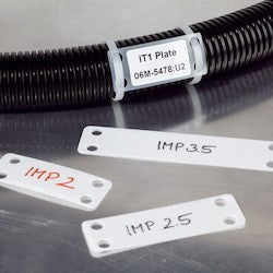 HellermannTyton IMP3.510C2 | Identification Marker Plate, 3.5" X .75", Nylon, White, 100/Pkg