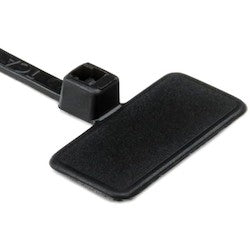 HellermannTyton IT18FL0L4 | Identification Tie, 4.3" Long, 18lb Tensile Strength, PA66, Black, 200/pkg