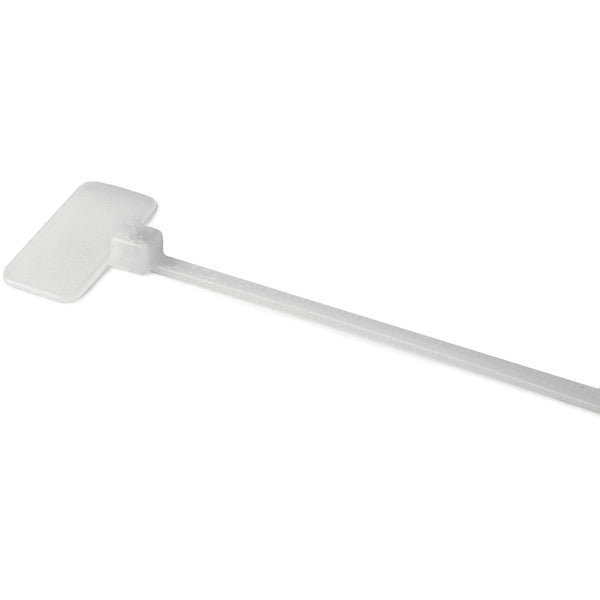 HellermannTyton IT18FL10L4 | Identification Tie, 4.3" Long, 18Lb Tensile Strength, Pa66, White, 200/Pkg