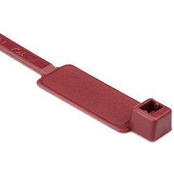 HellermannTyton IT50R2C2 | Milspec Identification Tie, 8" Long, Ms3368, 50Lb Tensile Strength, Pa66, Red, 100/Pkg