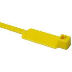 HellermannTyton IT50R4C2 | Milspec Identification Tie, 8" Long, Ms3368, 50Lb Tensile Strength, Pa66, Yellow, 100/Pkg