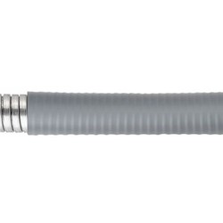 HellermannTyton LTP25G-25M | Helaguard Spiral Metallic Conduit, Flexible, 0.75" (25Mm) Dia, Gs/Pvc, Gray, 82Ft/Reel