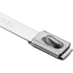 HellermannTyton MBT8H-S | Stainless Steel Tie, 7.9" Long, 450lb Tensile Strength, SS304, Metal, 50/pkg