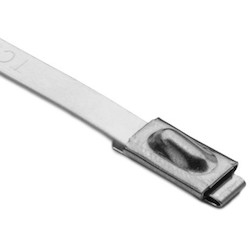 HellermannTyton MBT8S | Stainless Steel Tie, 7.9" Long, 202lb Tensile Strength, SS316, Metal, 100/pkg