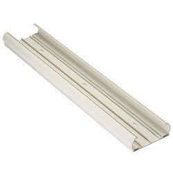 HellermannTyton MCRFW-BS8 | InfoStream Multi-Channel Raceway Base With Side Divider, 8 ft Long, PVC, Office White, 48 ft/pkg